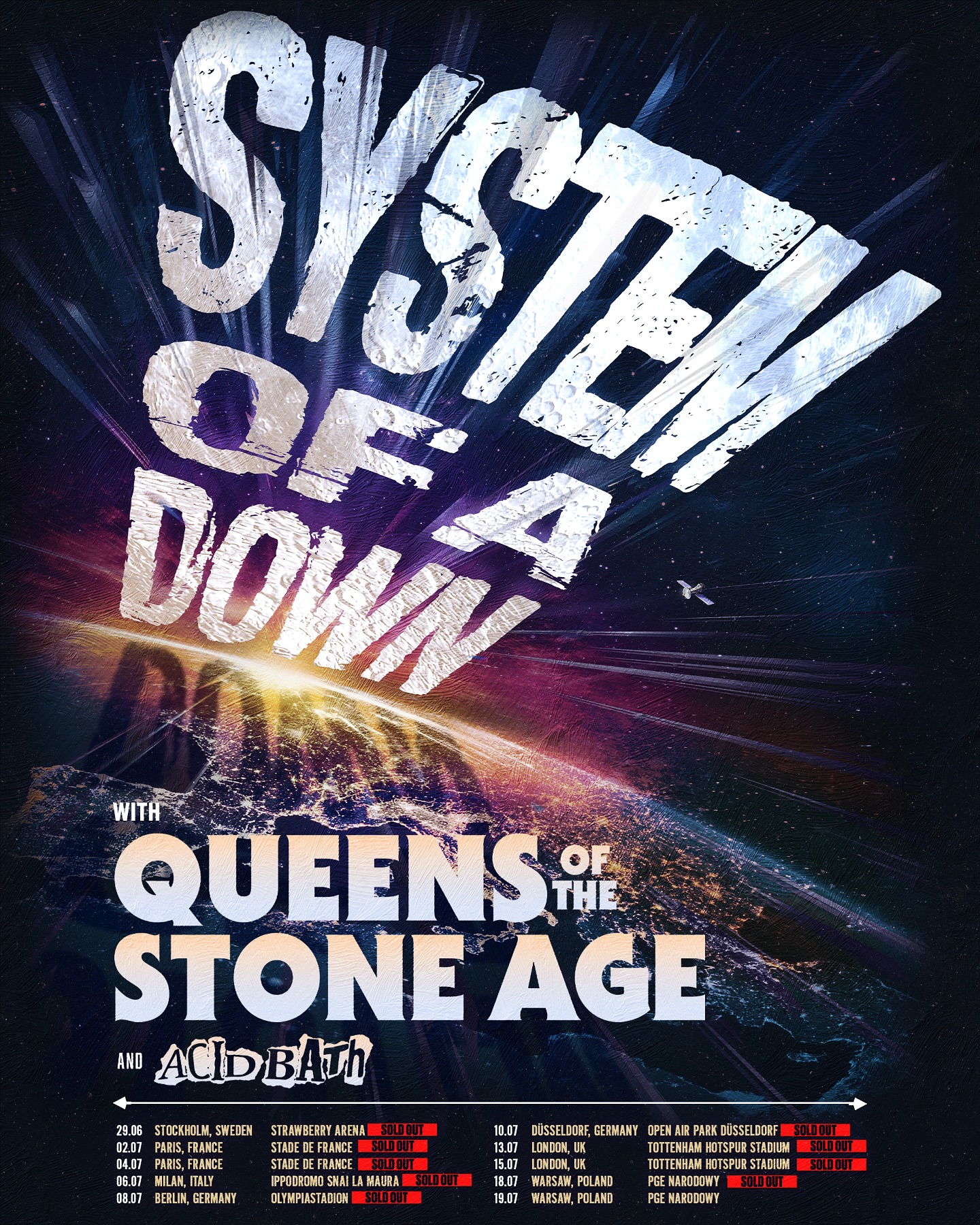 System Of A Down Tour Poster 2026